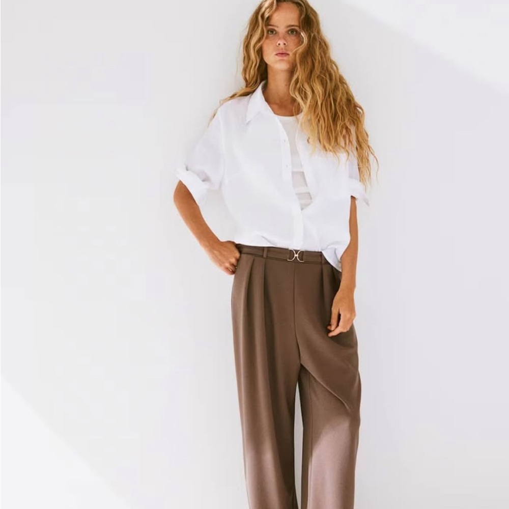 H&M Elegant Brown Women's Trousers